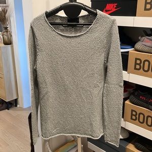 Men’s asos gray sweater with wide neck size xs